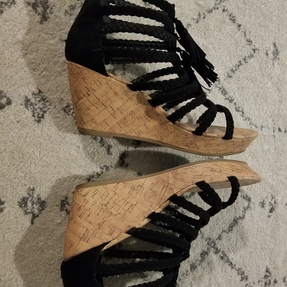 Black Wedge Heels - Picture 4 of 4